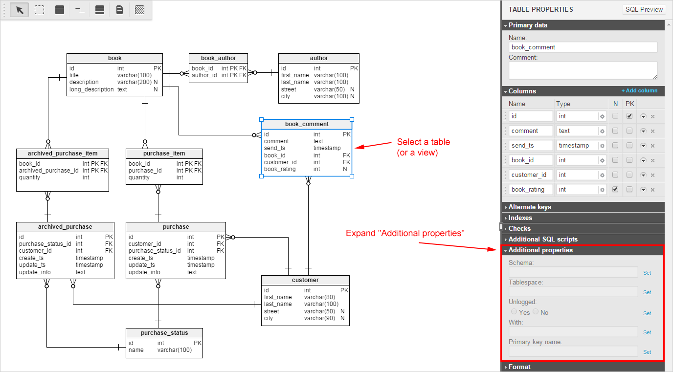 postgres show all tables